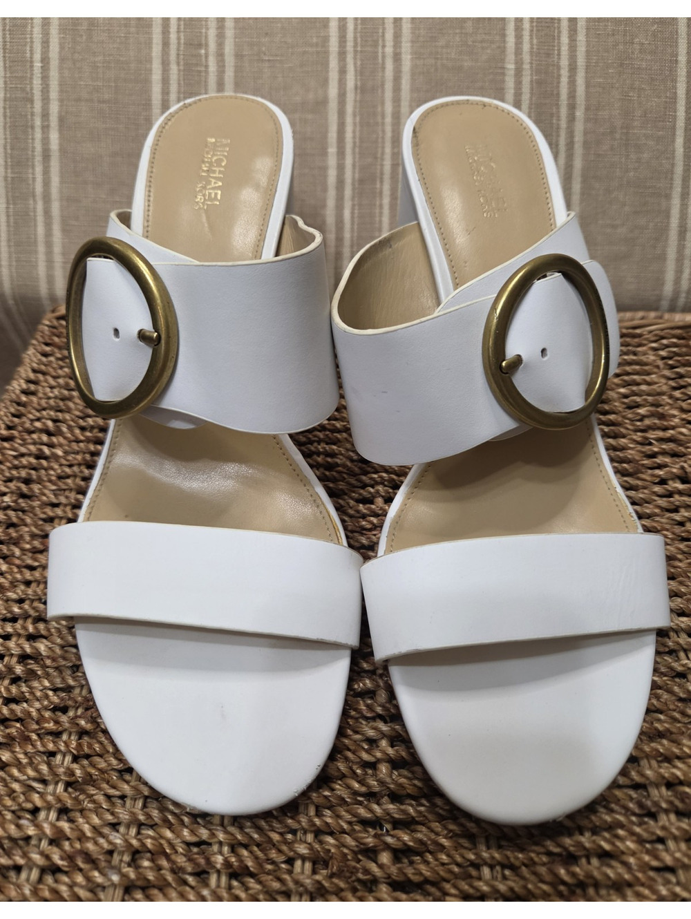 Michael Kors Estelle block mid heel sandals Size 9